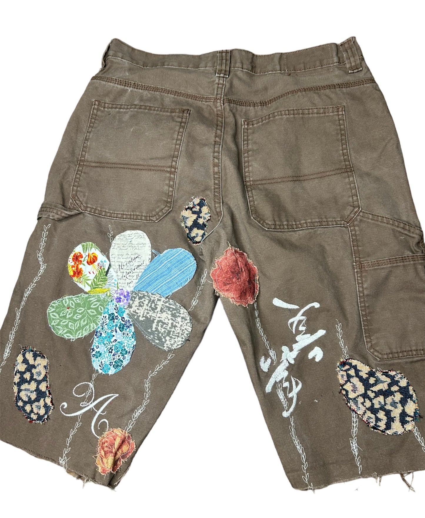 Aura Patchwork Work Shorts