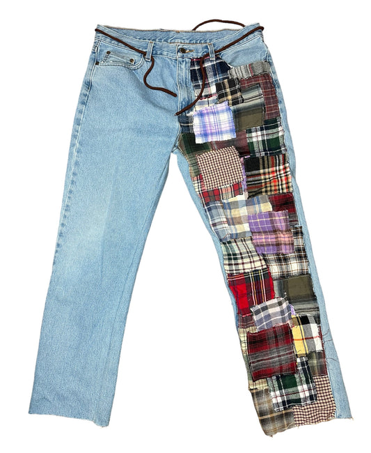 Aura Plaid Denim