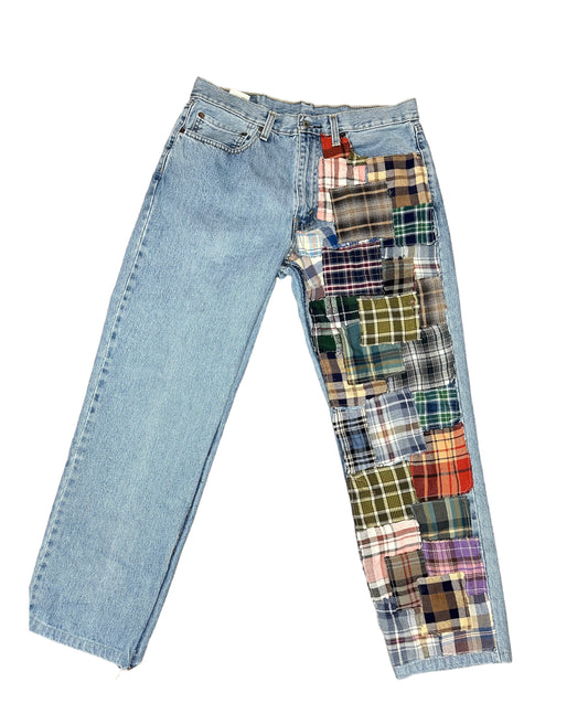 Aura Plaid Denim