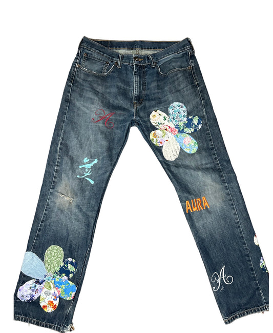 Aura Scatterd Patchwork Denim