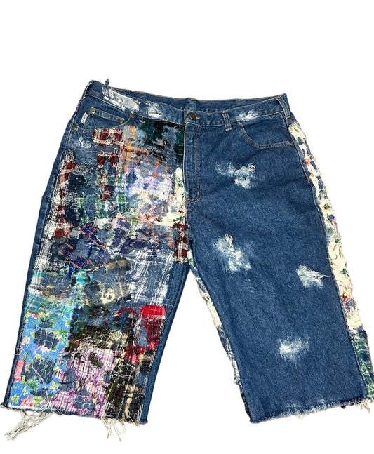 Aura Distressed Boro Carhart  Denim Shorts