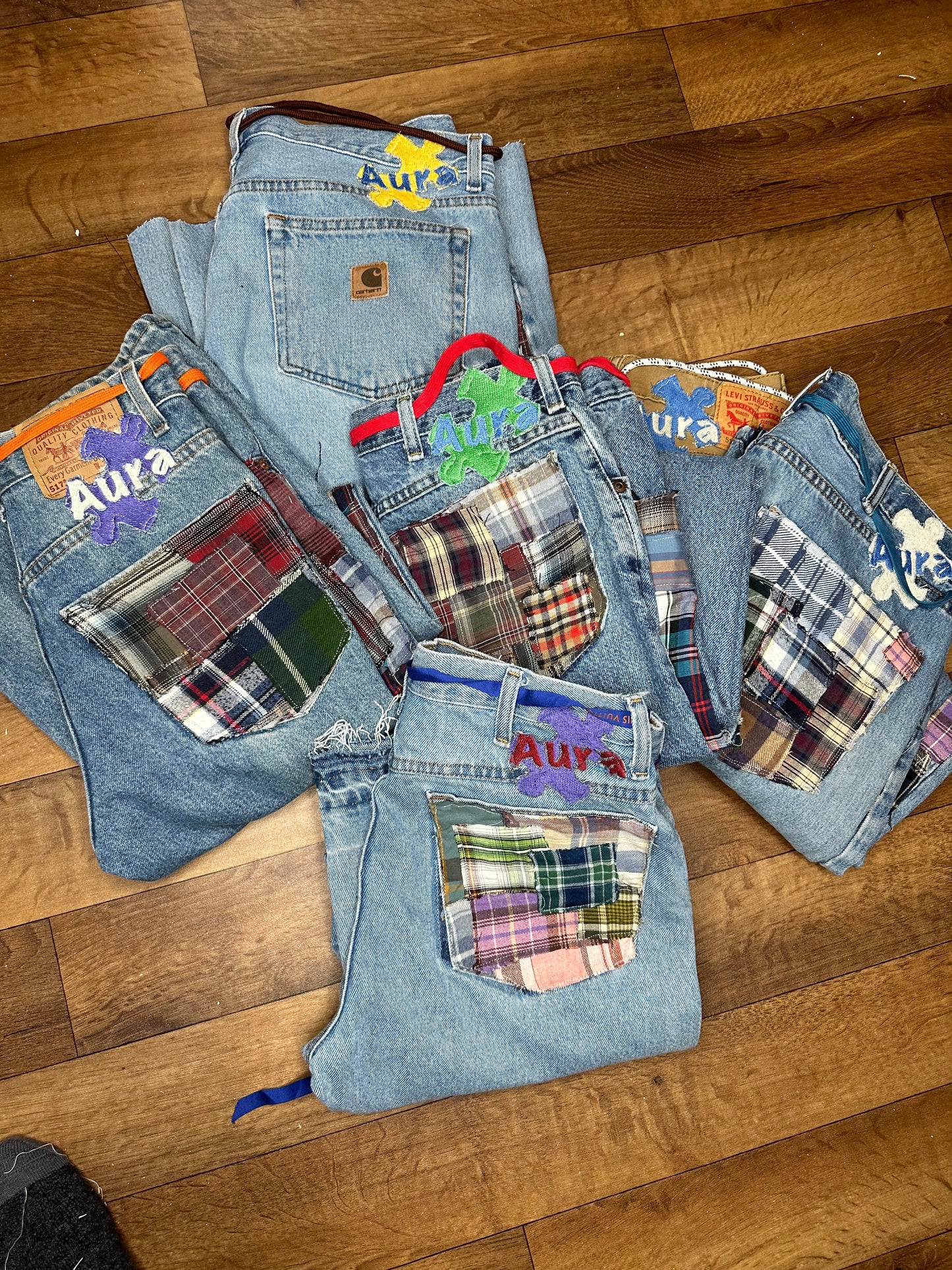 Aura Plaid Denim