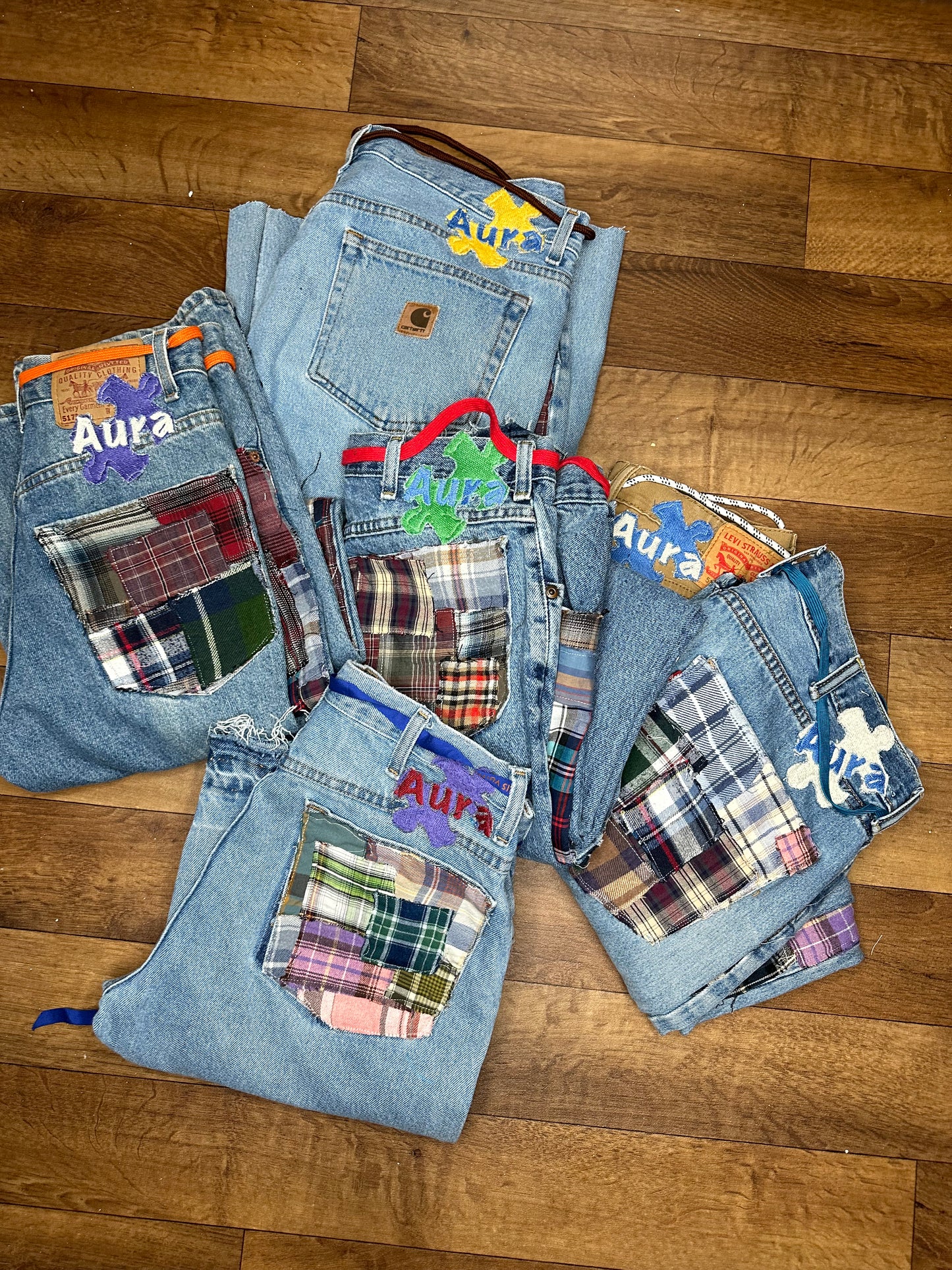 Aura Plaid Denim