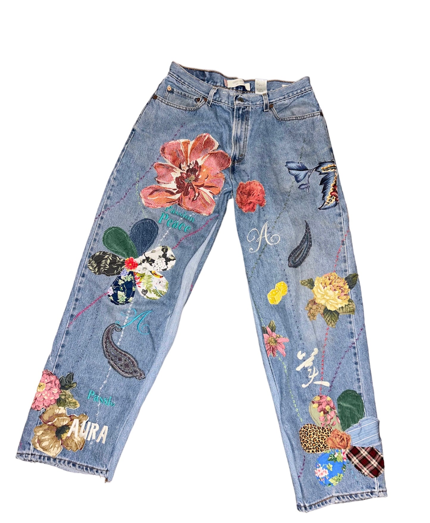 Aura Scattered  Patchwork Denim