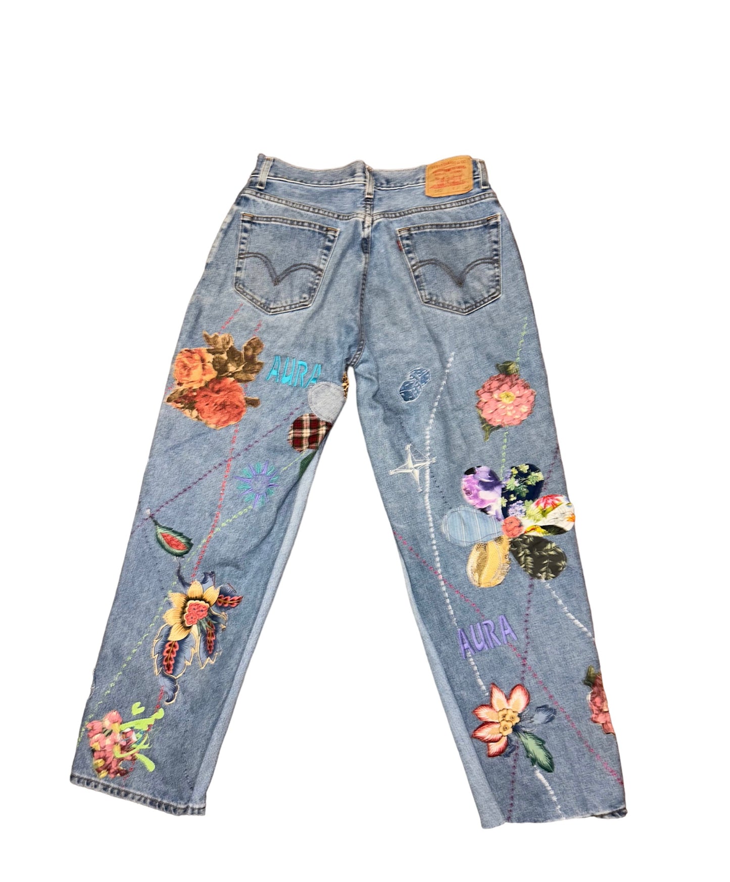 Aura Scattered  Patchwork Denim