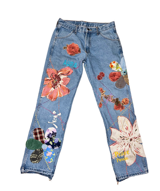 Aura Scattered Patchwork Denim