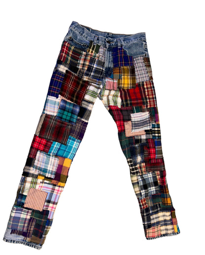 Aura Full Plaid Denim