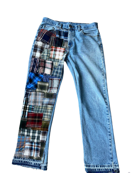 Aura Scatterd Plaid Denim