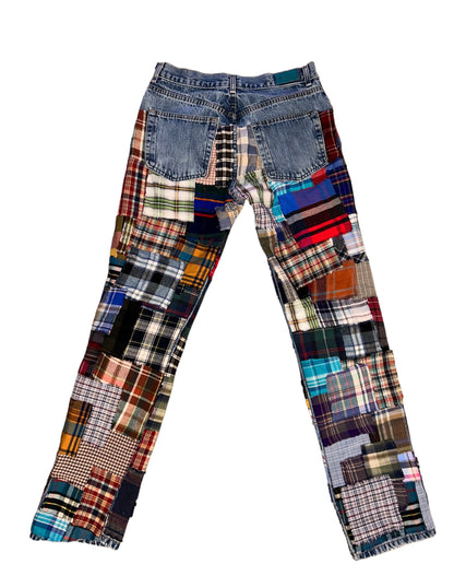 Aura Full Plaid Denim